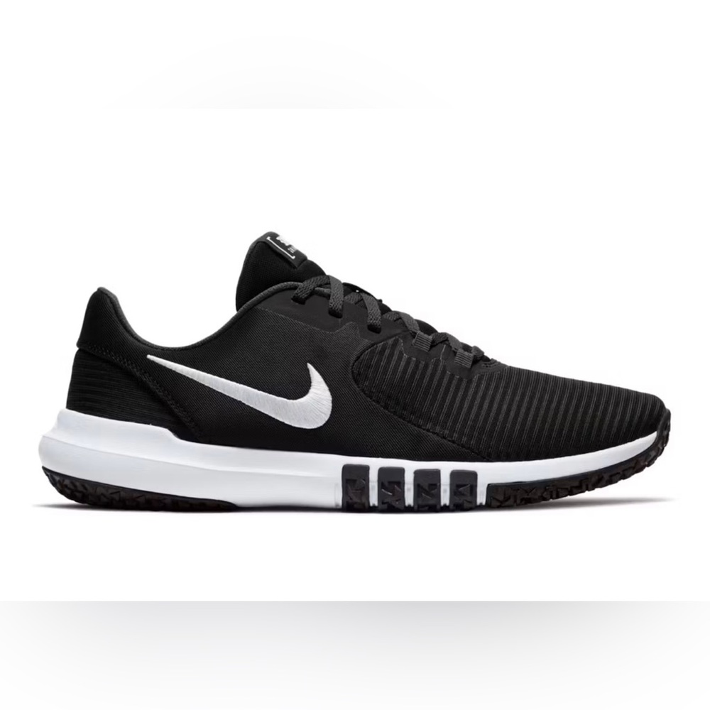 Nike Flex Control 4 Cross Trainer Sneaker Black/White/Smoke Grey Size 7.5